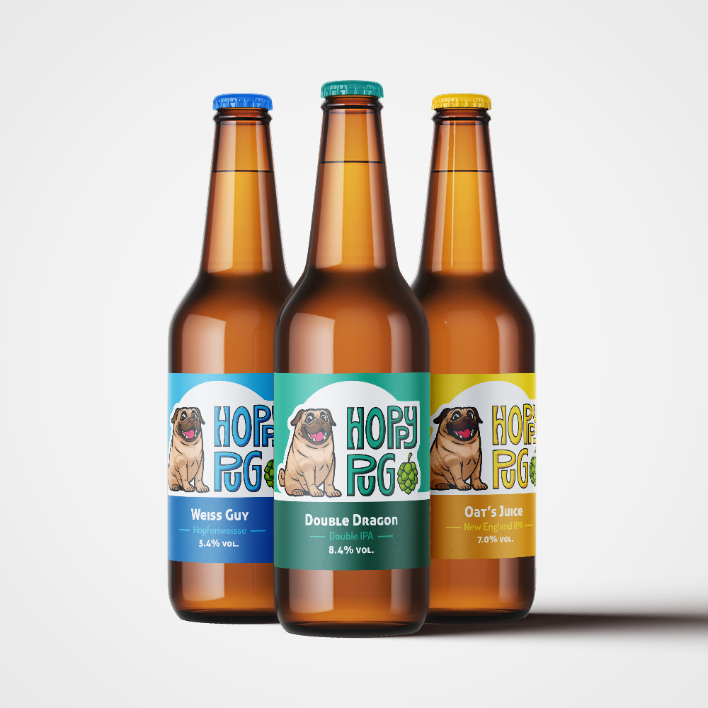Étiquette de bière, Hoppy Pug